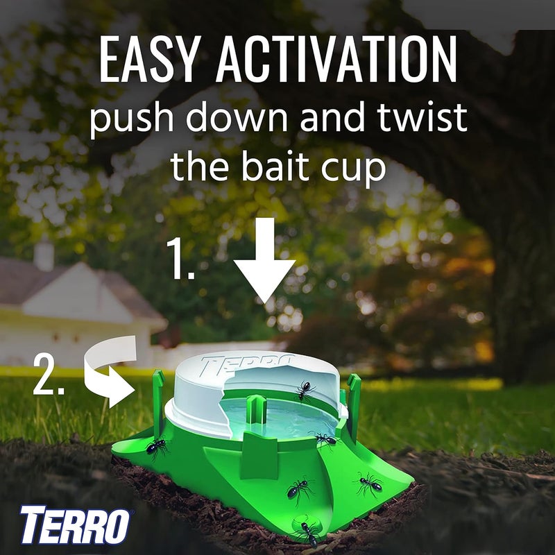 Terro T1804-6 Outdoor Ready-to-Use Liquid Ant Bait Killer and Trap - Kills Common Household Ants - 4 Bait Stations - Image 3